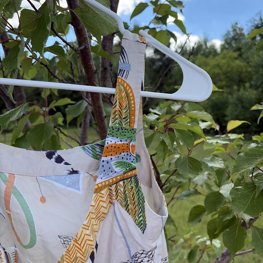 J.CREW Fishing Print Dress Size 4 Cotton Sundress Salt Water Fish Marlin Trout - Picture 10 of 16